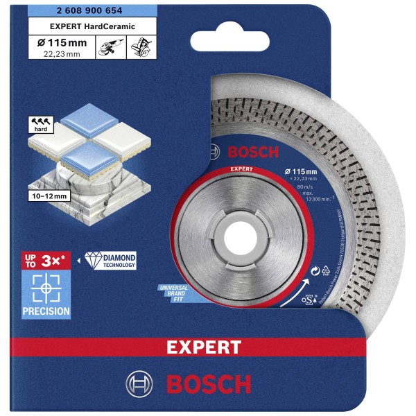 Диамантен диск за рязане Bosch EXPERT HardCeramic 115 x 22,23 x 1,4 x 10 мм